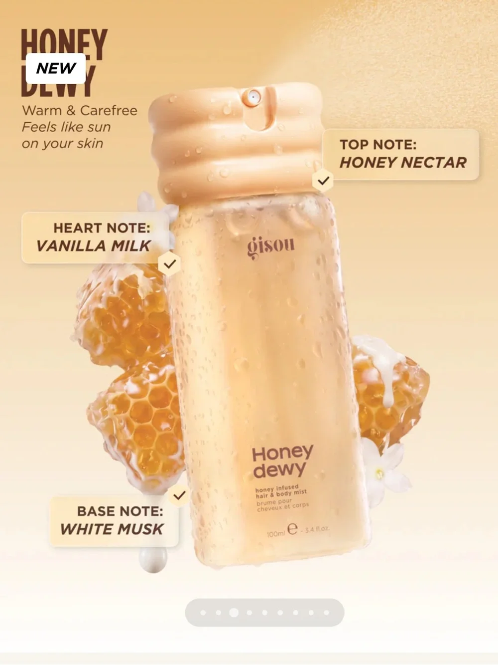 Gisou HONEY INFUSED HAIR & BODY MIST (new and never used)